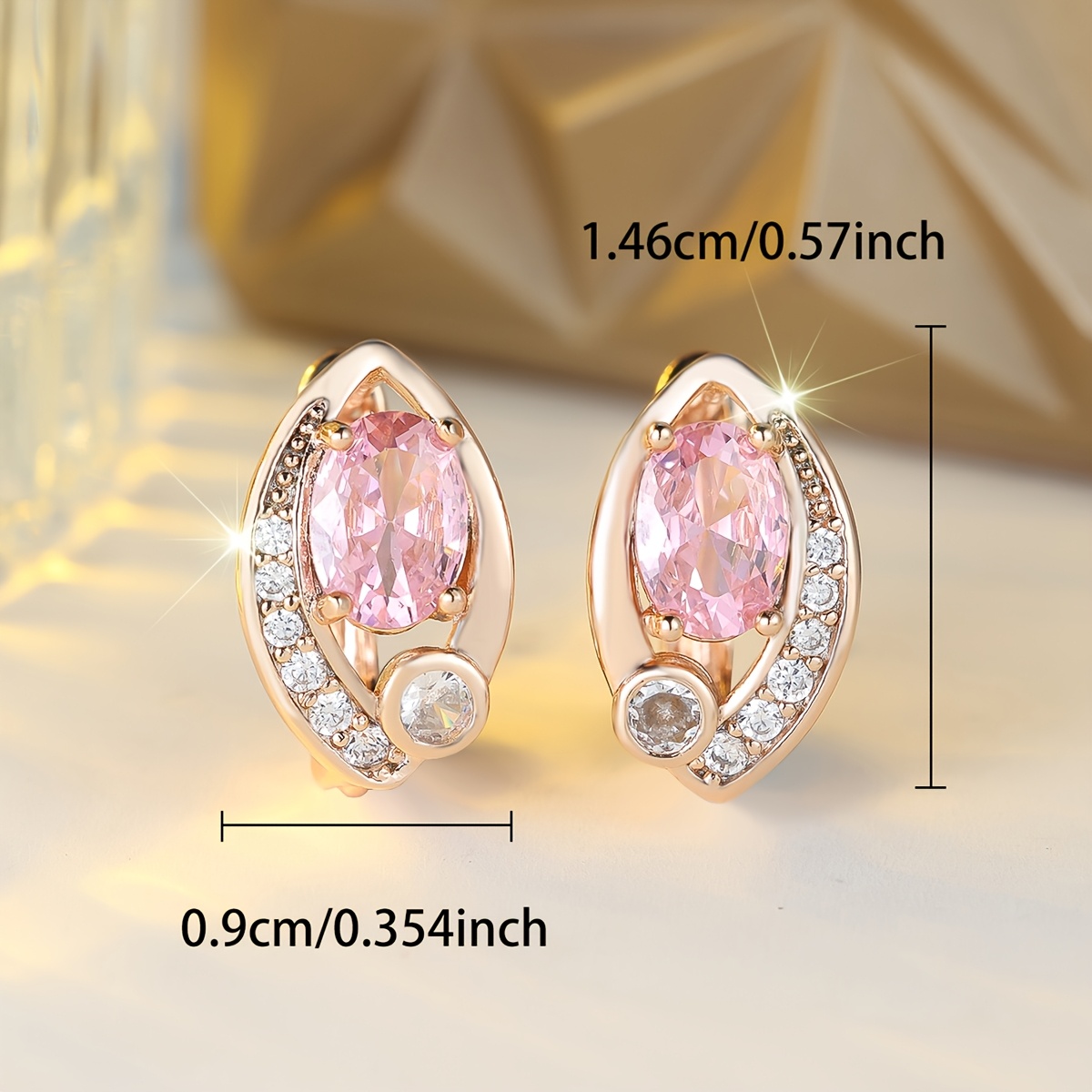 Cubic Zirconia Double Layer Willow Leaf Ear Clips